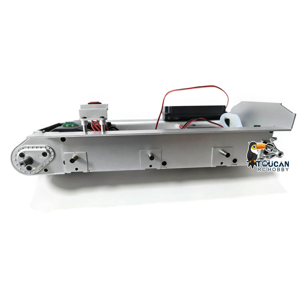TOUCAN RC HOBBY Metal Chassis Smoke Unit Gearbox Power Blue Motor Speaker Switch for Heng Long 1/16 RC Battle Tank 3898 USA M4A3 Sherman Model