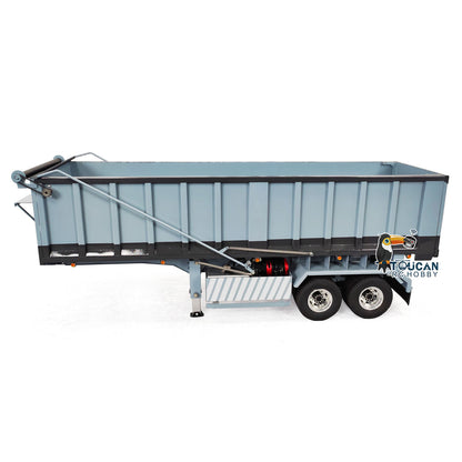 TOUCAN RC HOBBY HHG Model 1/14 Metal RC Hydraulic Dump Trailer 2-axle Electric Tarpaulin for Remote Control Tractor Truck DIY Car Model