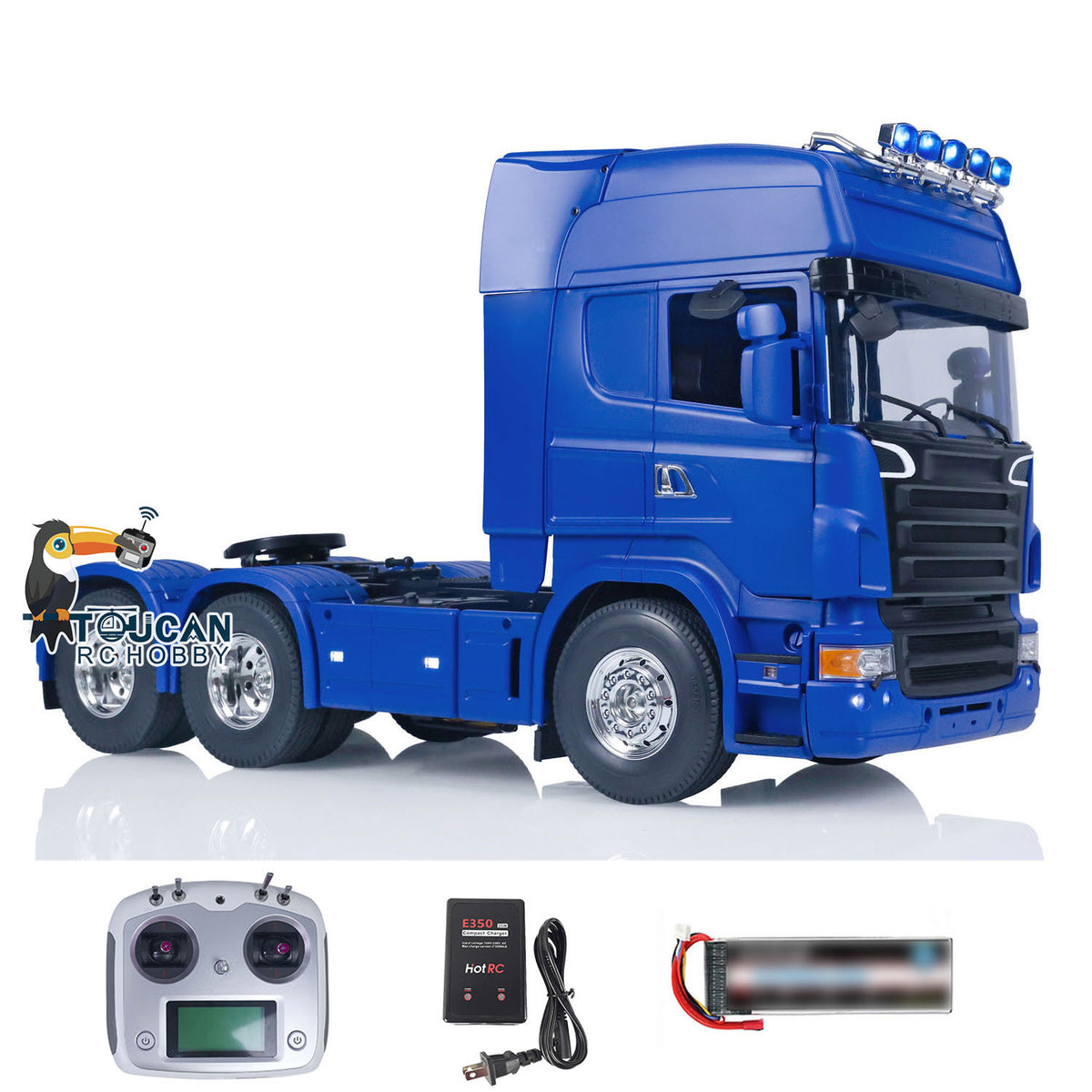 TOUCAN RC HOBBY HHRC 6X4 RC Tractor Truck 1/14 Flysky I6S RTR Remote Control Car Sound Light Battery
