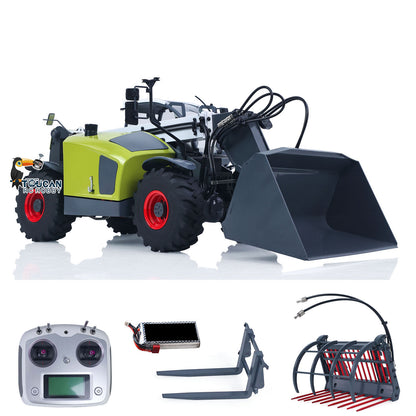 JDM-128 1/14 Metal RC Forklift Multifunctional Telescopic Hydraulic Construction Vehicles