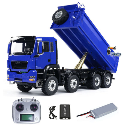 TOUCAN RC HOBBY LESU 1/14 8x8 Metal Hydraulic RC Dump Truck 20130011 RTR Tipper Model FlySky I6S Radio Controller 2 Speed Transmission Brushless Motor Sound System