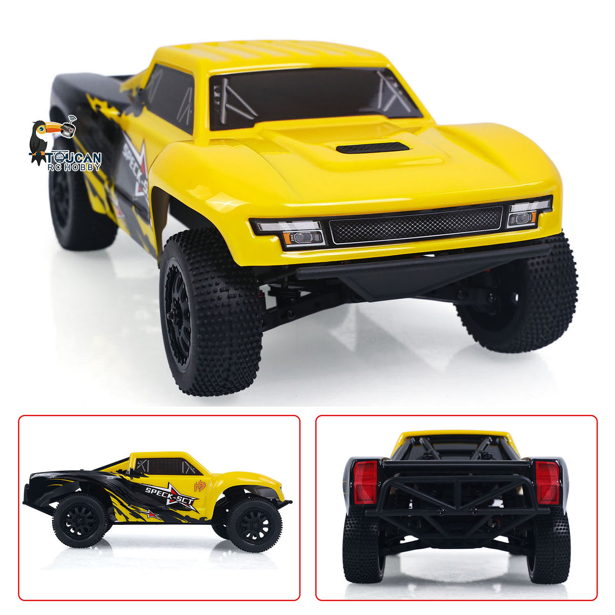 TOUCAN RC HOBBY Hobby Plus 1/24 2WD Remote Control Short Course Truck Speck-SCT Metal Chassis RTR Brushed Motor Battery No Light Sound System