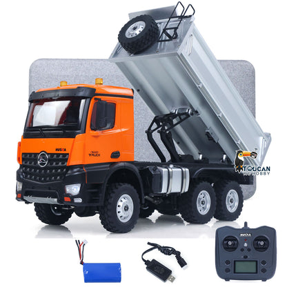 TOUCAN RC HOBBY HUINA 1/14 6*6 Plastic RC Dumper Truck 1598 Remote Control Engineering Transport Vehicle Lifting Rod Tipper Car Light Sound Battery 2.4G Radio Controller RTR