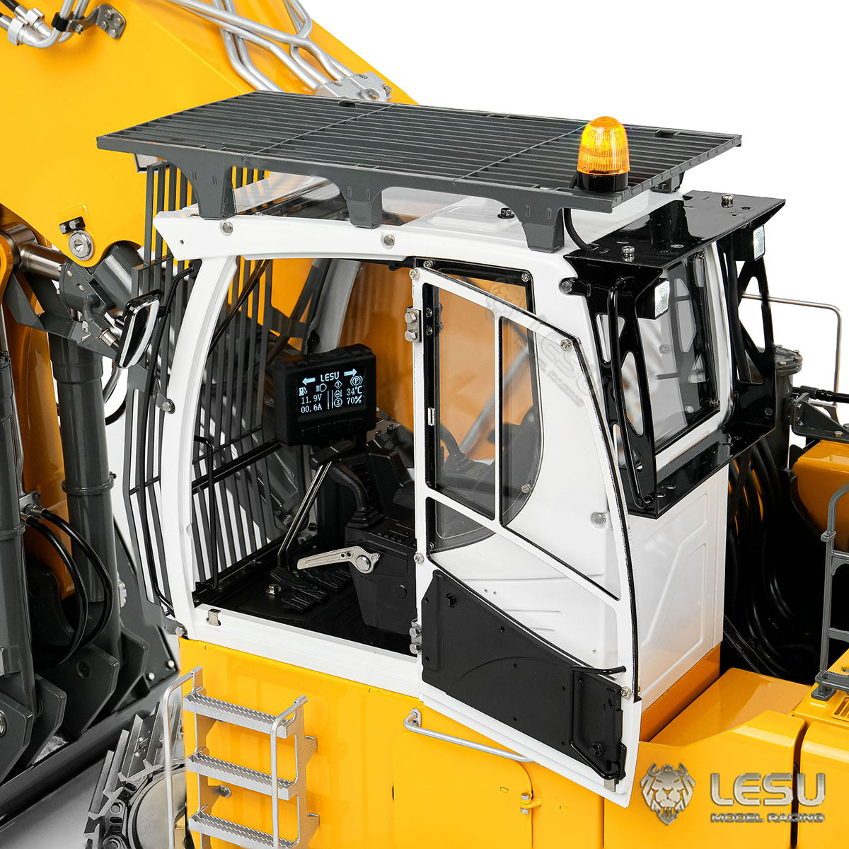 TOUCAN RC HOBBY LESU LR956 1/14 Metal RC Hydraulic Front Shovel Digger B0041 Dual Pump Excavator with Brushless Motor Light System for Outdoor Fun