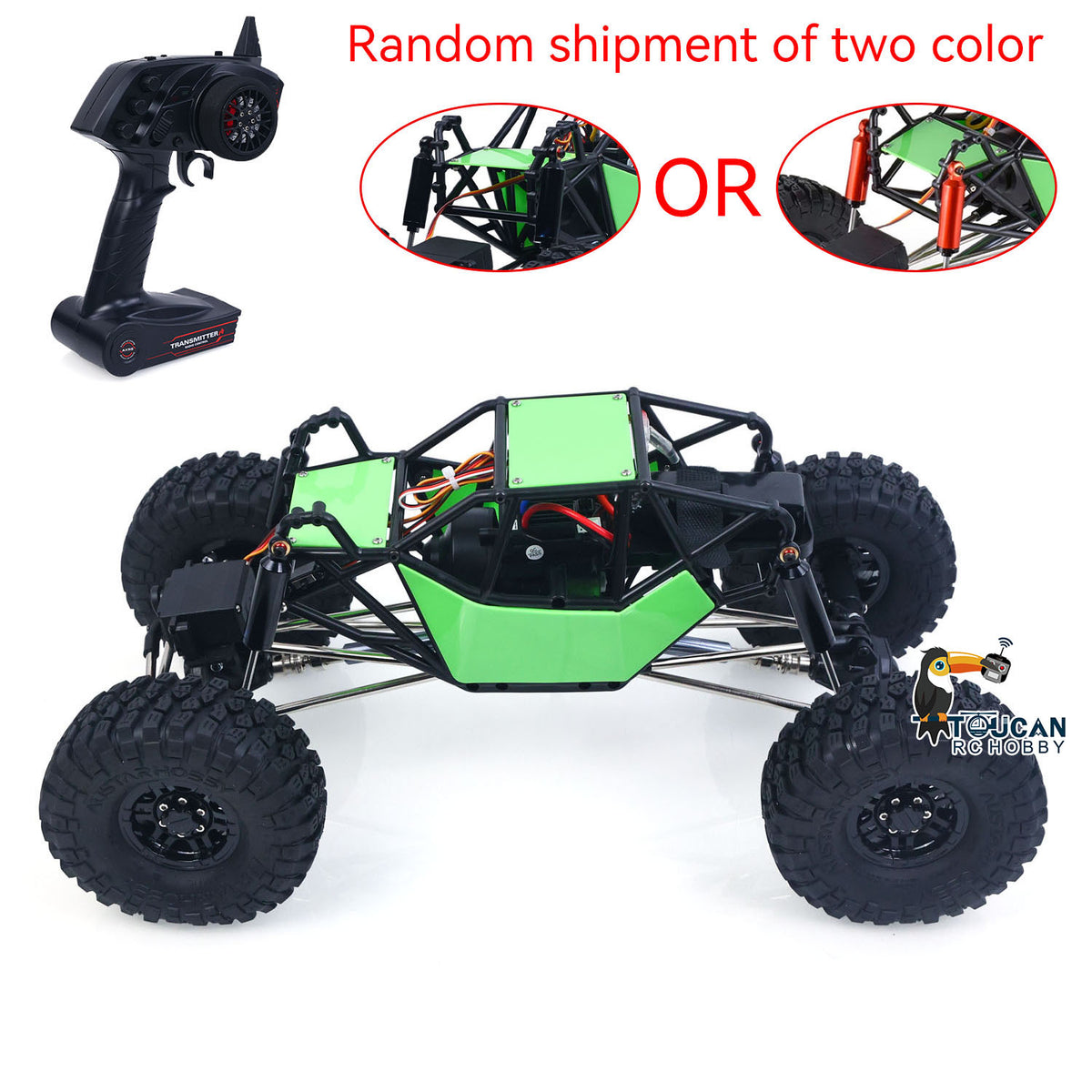 TOUCAN RC HOBBY Aoxing RTR 8504 RC 1/10 Electric RC Off-road Vehicle 4X4 Remote Control Rock Crawler Metal Shock Absorber Drive Shaft 540 Brushed Motor