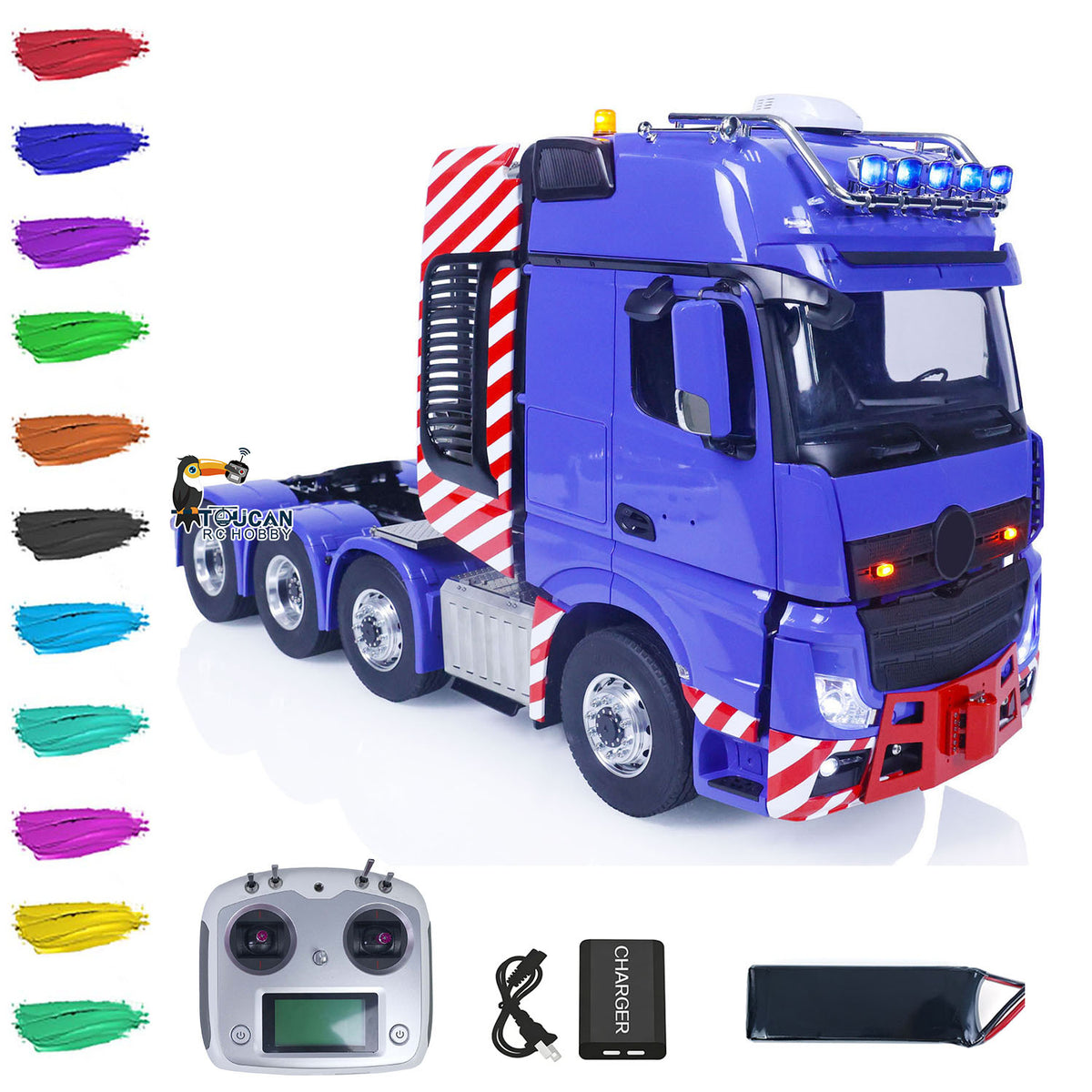 TOUCAN RC HOBBY LESU 1/14 8X8 RC Tractor Truck 3-speed Transmission Remote Control Car Model
