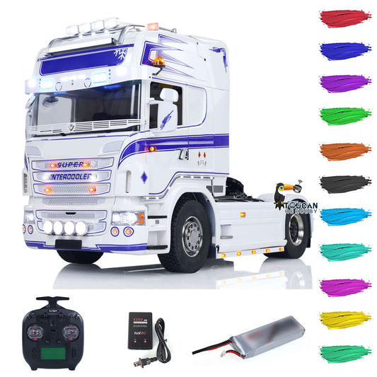 TOUCAN RC HOBBY ScaleClub Customized 1/14 RC Tractor Truck 4x4 RTR Transport Vehicle Metal Chassis R730 With Smoke 3-speed Gearbox Lights Sound ST8 Radio