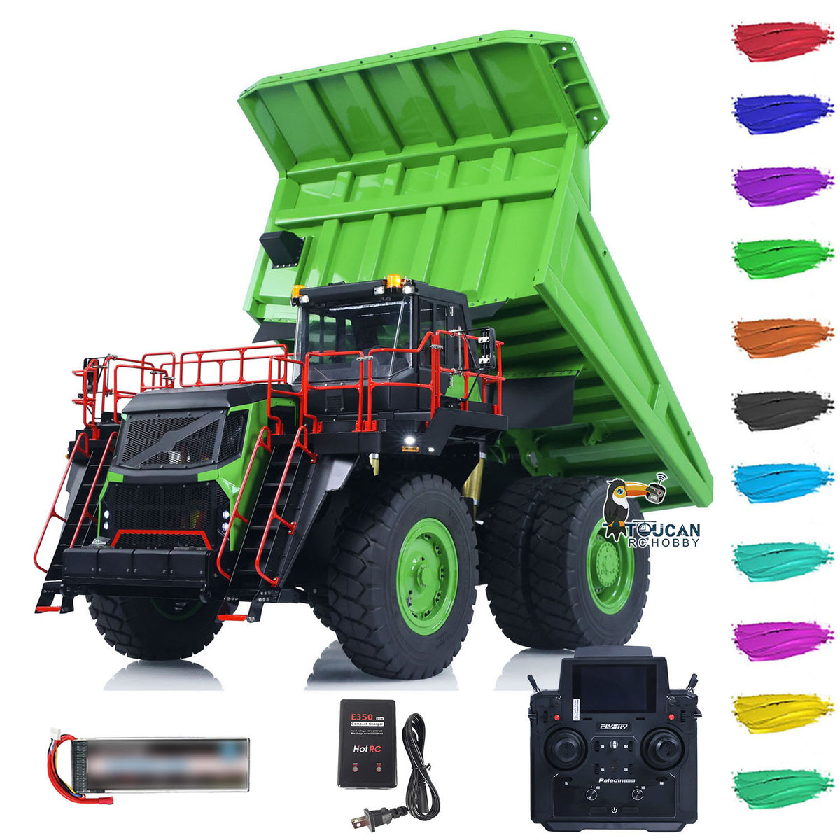 LESU 1/16 Hydraulic RC Mining Dump Truck Aoue R100E - Metal Shell RTR PNP