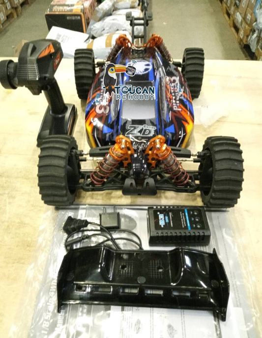TOUCAN RC HOBBY Second Hand Fast Free Shipping for EU ZD Racing 1:8 High Speed RC Off Road Car 100KM/H 9020 V3 4*4 Wireless Control Buggy 08421 Oil Filled Metal Shocks Transmitter