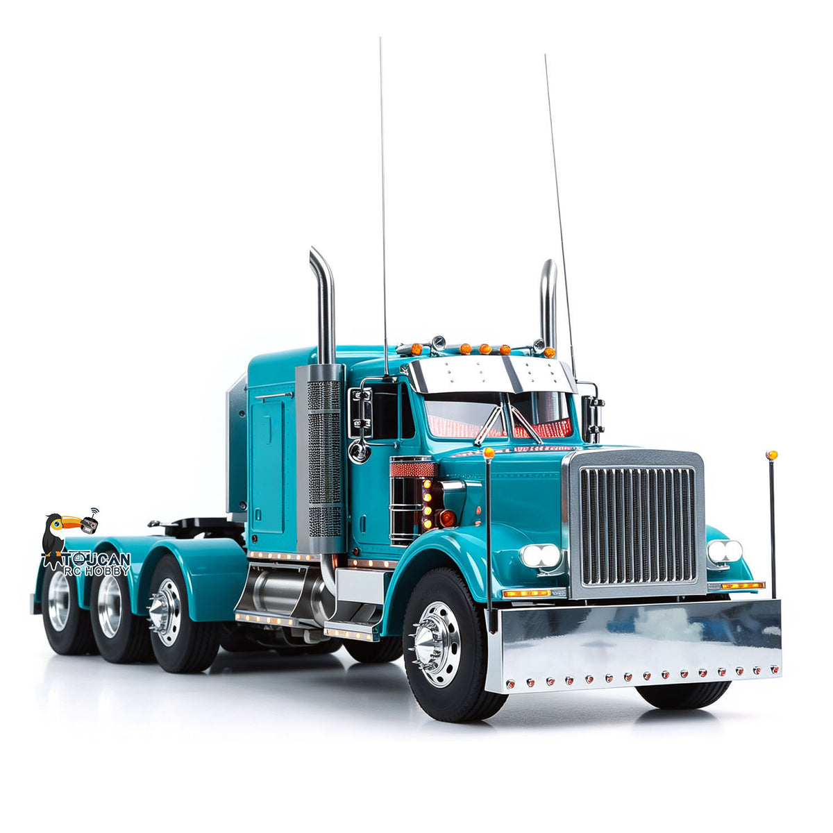 TOUCAN RC HOBBY 56344 Grand Hauler Camion tracteur RC 1/14 RTR 8x6 châssis métallique, moteur brushless, ESC, essieu relevable central, blocage de différentiel, fumée, radiocommande