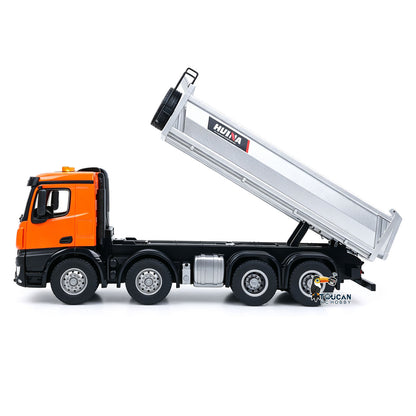 TOUCAN RC HOBBY HUINA 1/14 Metal Remote Control Dump Truck 1536-1 8X4 Electric Lifting RC Tipper Finished Model RTR Light Sound Effects Battery