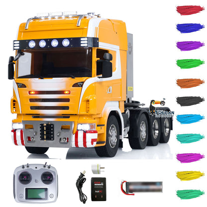 TOUCAN RC HOBBY ScaleClub 1/14 8x8 RC Tractor Truck RTR R620 Metal Remote Control Cars 3-Speed Transmission Assembled and Painted ESC Servos