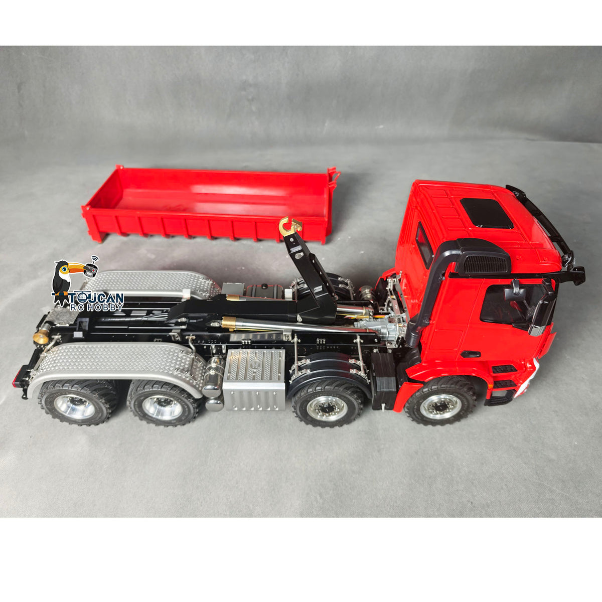 1/14 Metal RC Hydraulic Roll-On-Off Dumper Truck 8X8 Off Road Vehicle