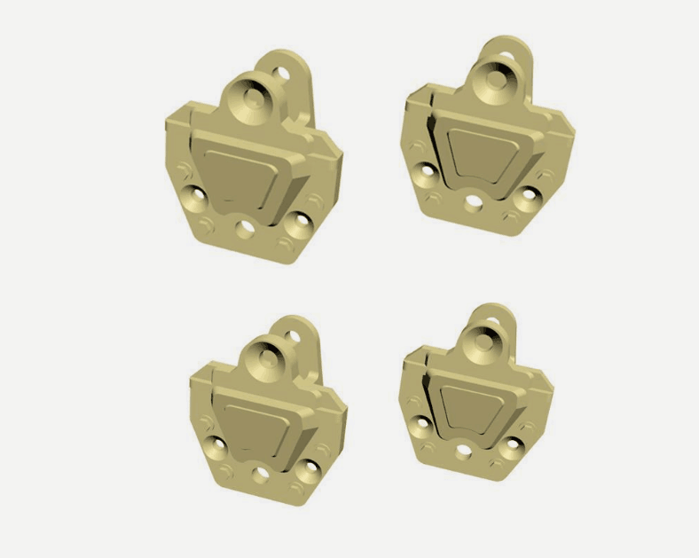 TOUCAN RC HOBBY Heng Guan 4PCS Metal Damping Shim Locating Base for 1/12 2.4G P802 Military Truck RC Car Simulation Model DIY Spare Parts