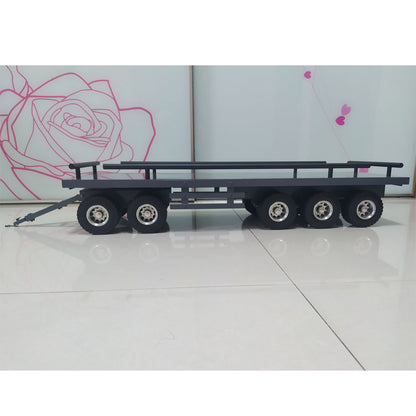 TOUCAN RC HOBBY Metal 5 Axles Trailer for 1/14 RC Hydraulic Dump Radio Controlled Truck Tractor Eletric Car Simulation Hobby Model