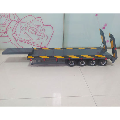TOUCAN RC HOBBY Metal Semi-trailer 4-Axle Trailer for 1/14 RC Tractor Truck Remote Control Car Hobby Model DIY Accessory Assembled Painted