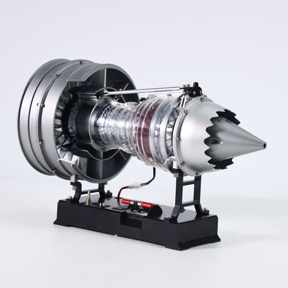 TOUCAN RC HOBBY TXWH DIY Electric Metal Aircraft Turbofan Engine Kits Unassembled Model Mechanical Art Desktop Ornament DM121 Battery