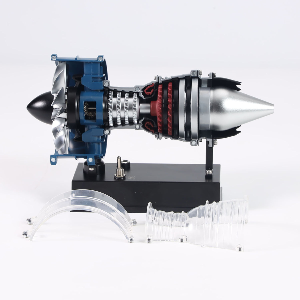 TOUCAN RC HOBBY Mini Metal Aero Turbofan Engine DM122 TXWH DIY Electric Model Collectible Decoration DM122 170+ Parts Manual Assembly Kits
