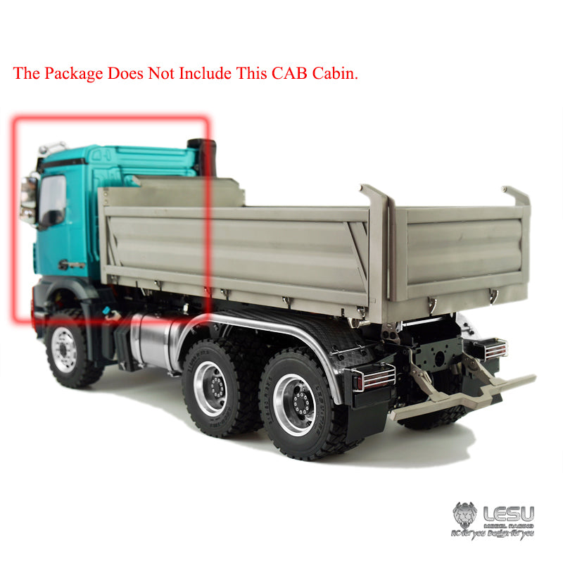 In Stock TOUCAN RC HOBBY LESU 1/14 Scale Remote Controlled 3348 3 Axles 6*6 Dumper Truck CarsMotor Servo ECS Sound and Light System Cabin