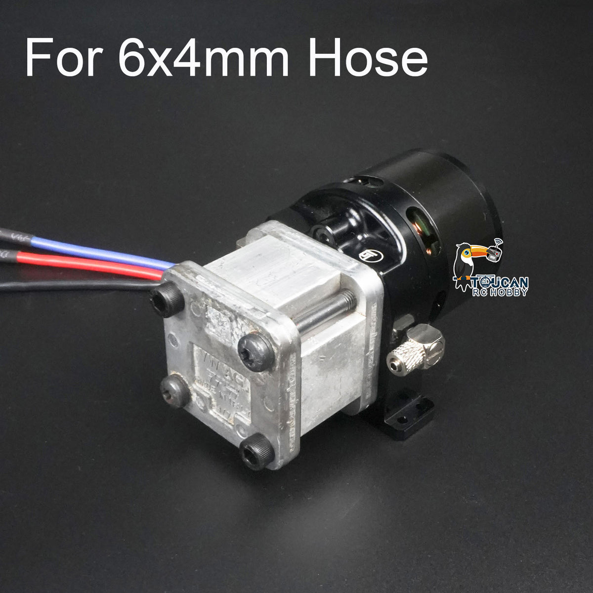 TOUCAN RC HOBBY CUT RC Hobby Metal Hydraulic Pump Brushless Motor Pressure Gauge 4020 for 1/12 1/14 RC Construction Vehicles 6x4MM 8x6MM