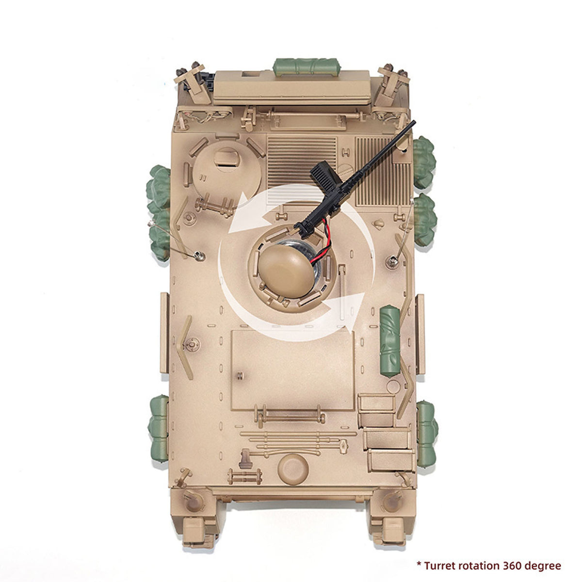 TOUCAN RC HOBBY Tongde 1/16 RC Military Tank M2412-C M113A2 APC Turret Rotation 360 Degree Infrared LED Light Sound Remote Control Electric