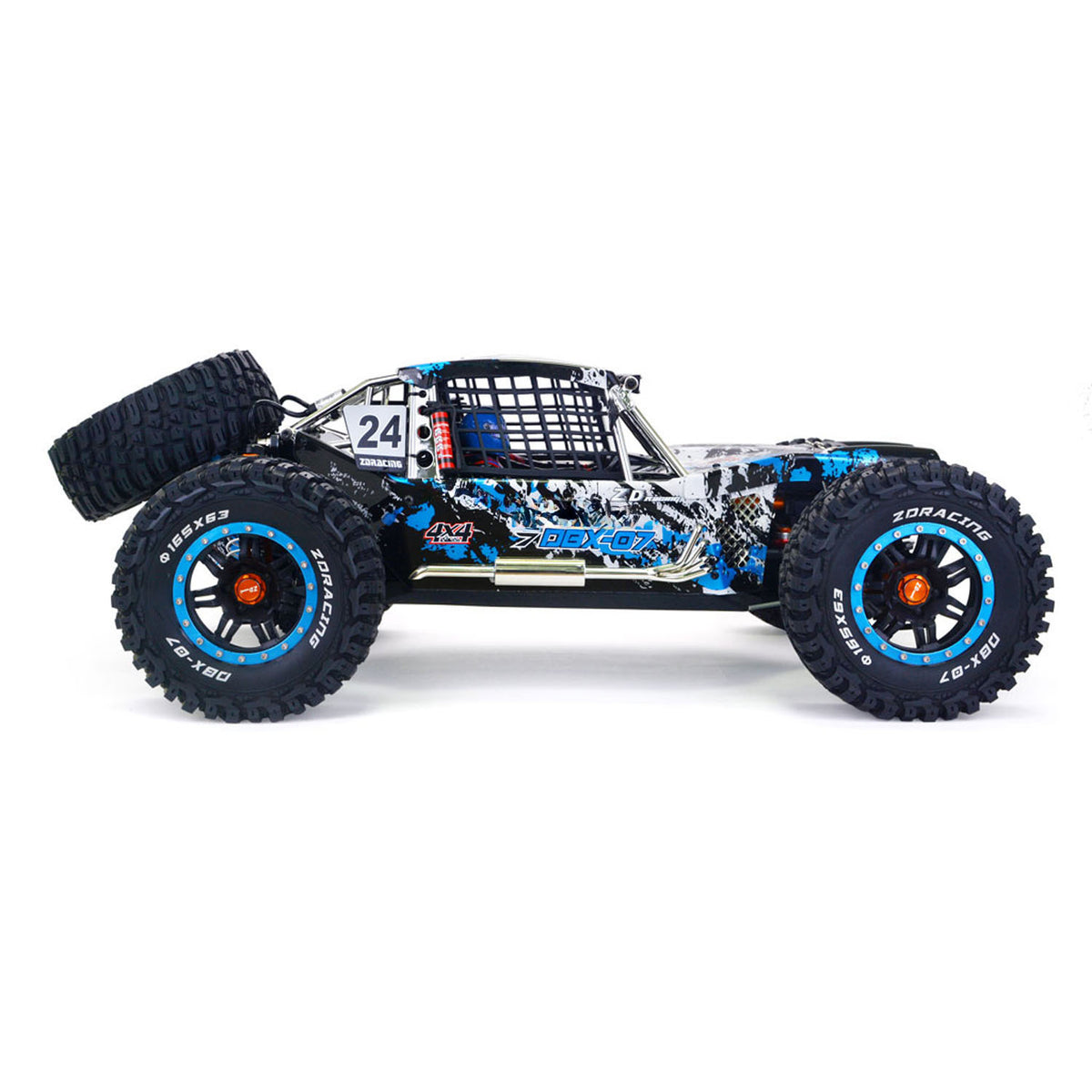 TOUCAN RC HOBBY ZD Racing 1/7 DBX07 4WD RC Desert Buggy Electric Remote Control Off Road Car High Speed 4082 Brushless Motor Wheelie Bar