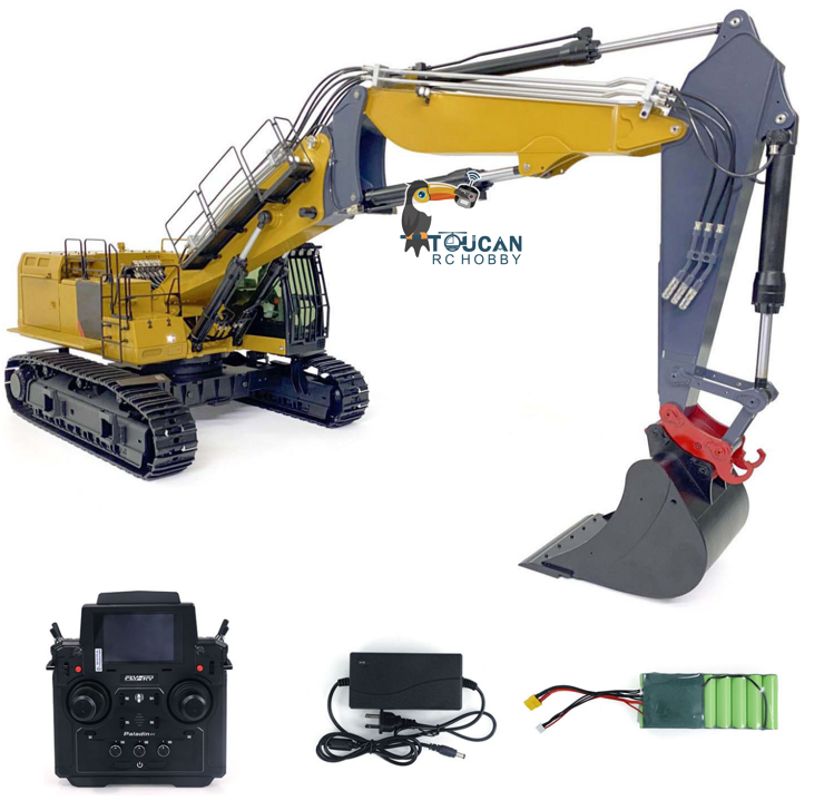 TOUCAN RC HOBBY BMG C374 1/14 Metall RC Hydraulik RTR Abbruchbagger 3 Arme Kabinenlift 6-Wege-Ventil PL18EV Fernsteuerung Licht Sound für Sammler
