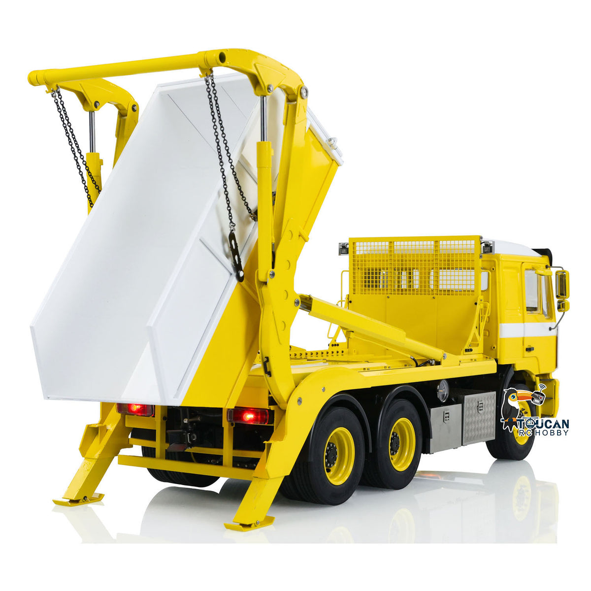 JXModel F2000 1/14 Metal RC Hydraulic Skip Loader 6x4 Swing Arm Dumper Truck