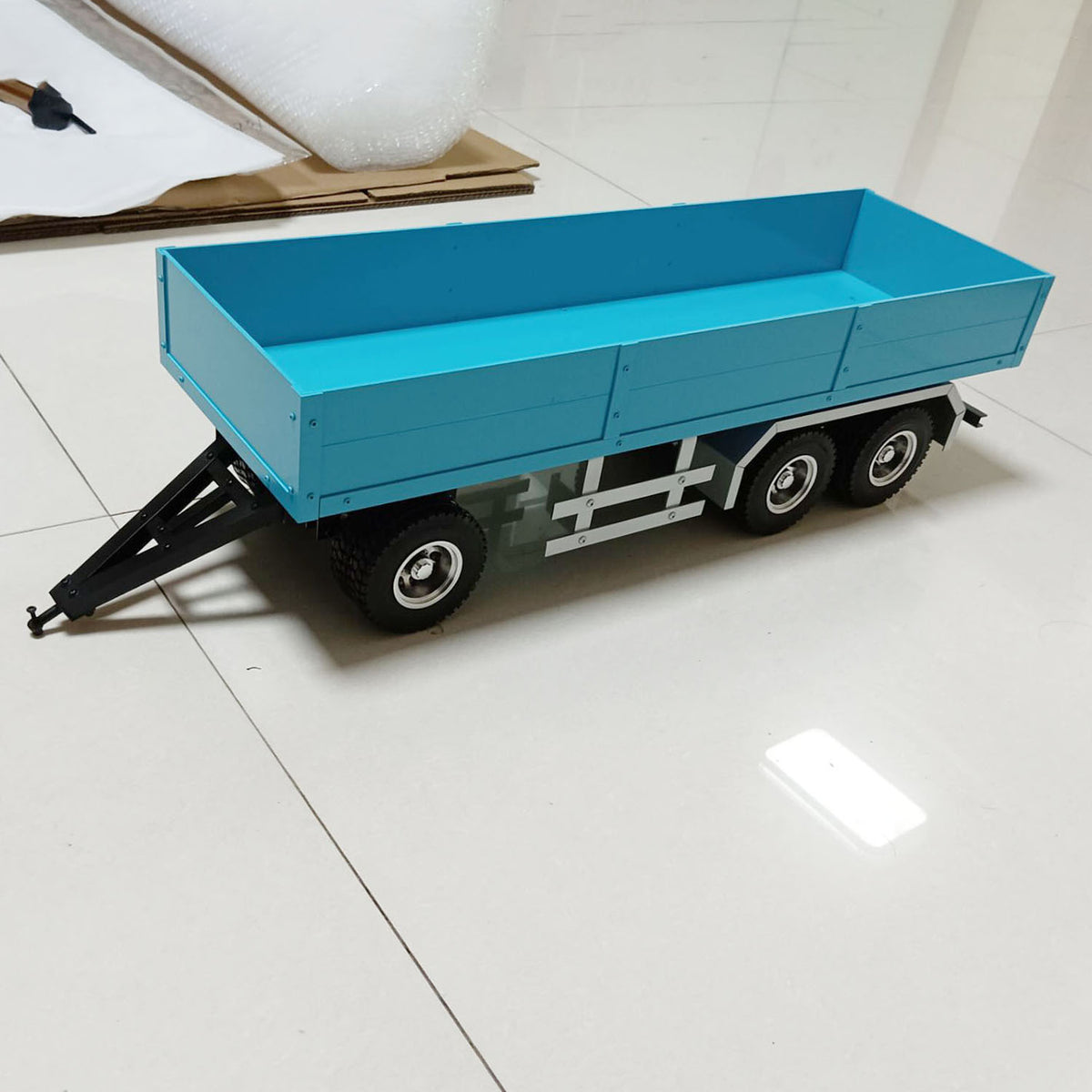 TOUCAN RC HOBBY 1/14 Metal 3 Axles Trailer for RC Tractor Truck Radio Controlled Hydraulic Equipment Dump Electric Car DIY Hobby Model