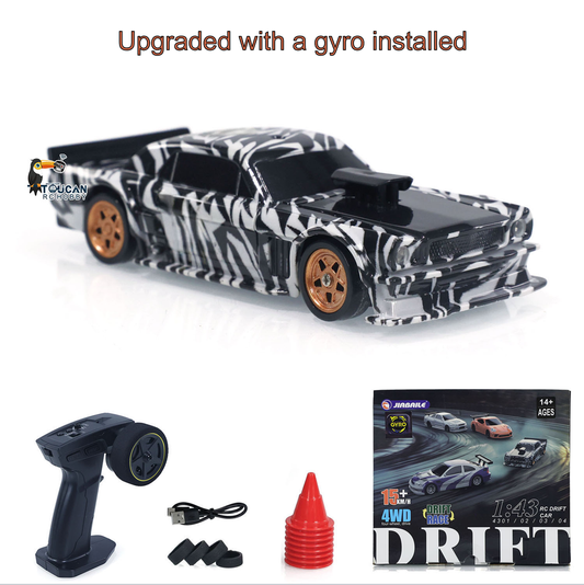 TOUCAN RC HOBBY JiaBaiLe US Stock 1/43 Scale RC Drift Race Car Gyro 4WD Ready to Go Mini Car High Speed Model Remote Control Vehicle