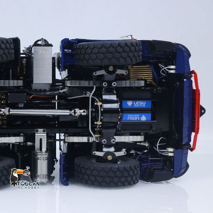 Lesu Z0017 1/14 Metal RC Hydraulic Roll On Off Crane Dump Truck 8X8 Lorry Tipper Vehicle