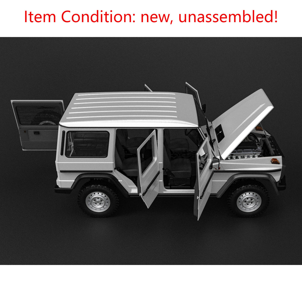 TOUCAN RC HOBBY CAPO 1/8 4WD RC Off Road Car W460 Kit CNC Metal Car Shell Differential Locks Openable Doors 2Speed Gearbox No Electronic Parts