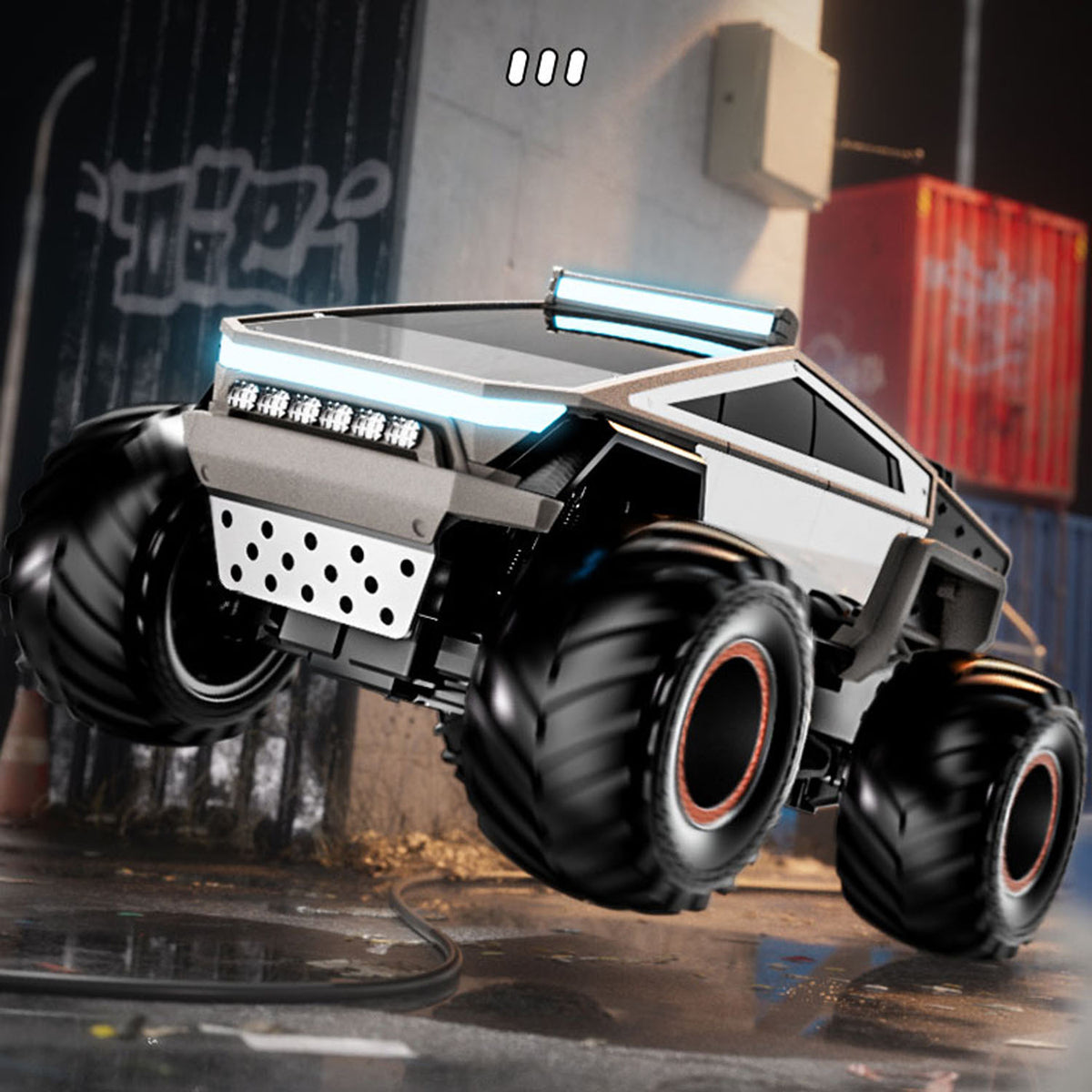 TOUCAN RC HOBBY JJRC 1/14 RC 4*2 Off Road Vehicle Q202 2.4GHz Electric Remote Control Pickup Truck Alloy Shell LED Lights Sound Battery Ready to Go