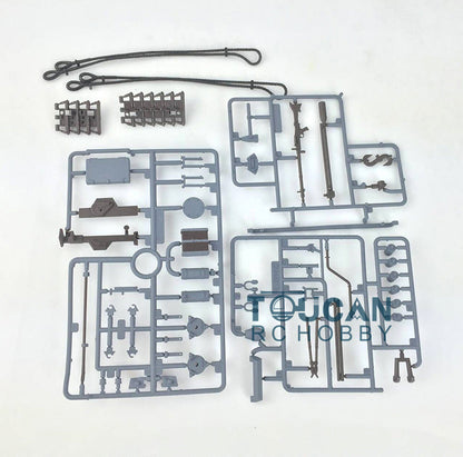 TOUCAN RC HOBBY Heng Long Rear Rack Turret machine Gun Shield Plastic Accessories Pack Chassis Spare Part Decal For HL 1/16 3868 RC Tank Vehicle Model