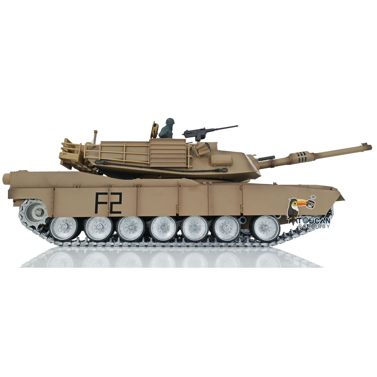 TOUCAN RC HOBBY Heng Long 1/16 TK7.0 Profession USA Abrams M1A2 RTR RC Tank 3918 FPV 360 Degrees Turret Barrel Recoil BB IR Metal Tracks Gearbox Sprockets Idlers Road Wheels