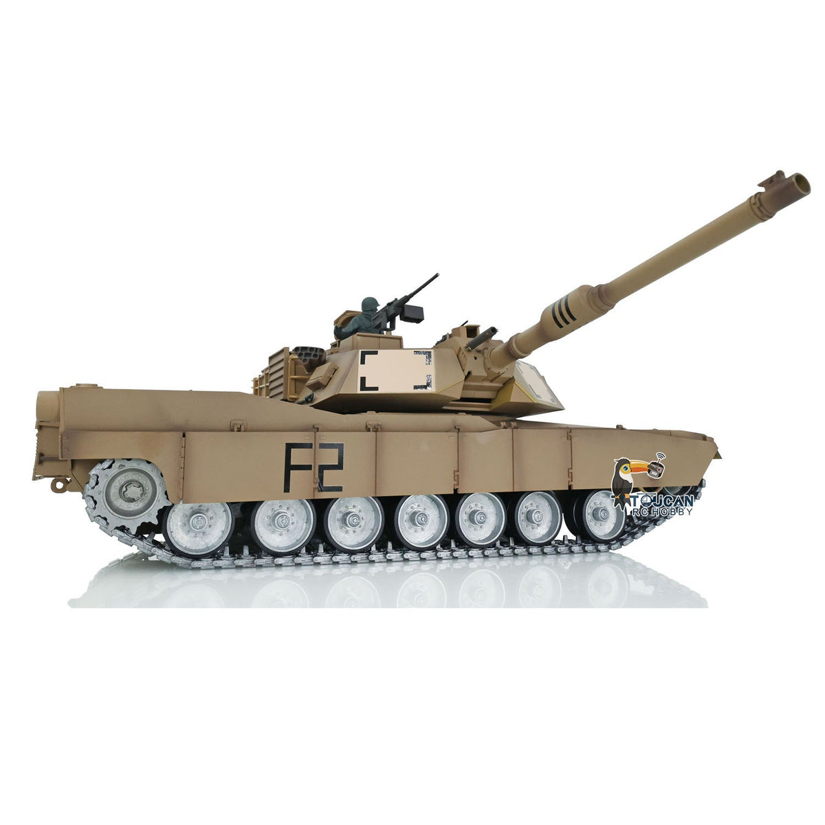 TOUCAN RC HOBBY Heng Long 1/16 TK7.0 Profession USA Abrams M1A2 RTR RC Tank 3918 FPV 360 Degrees Turret Barrel Recoil BB IR Metal Tracks Gearbox Sprockets Idlers Road Wheels