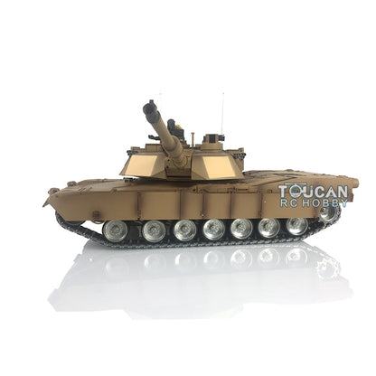TOUCAN RC HOBBY Heng Long 1/16 TK7.0 USA Abrams M1A2 RTR RC Tank 3918 with 360 Degrees Turret Barrel Recoil BB IR Metal Double Rubber Pads Tracks Sprockets Idlers Road Wheels