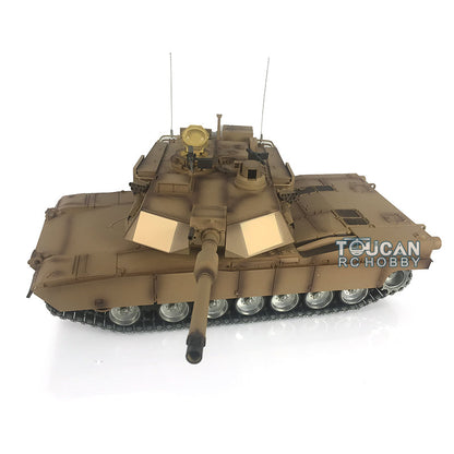 TOUCAN RC HOBBY Heng Long 1/16 TK7.0 USA Abrams M1A2 RTR RC Tank 3918 with 360 Degrees Turret Barrel Recoil BB IR Metal Double Rubber Pads Tracks Sprockets Idlers Road Wheels