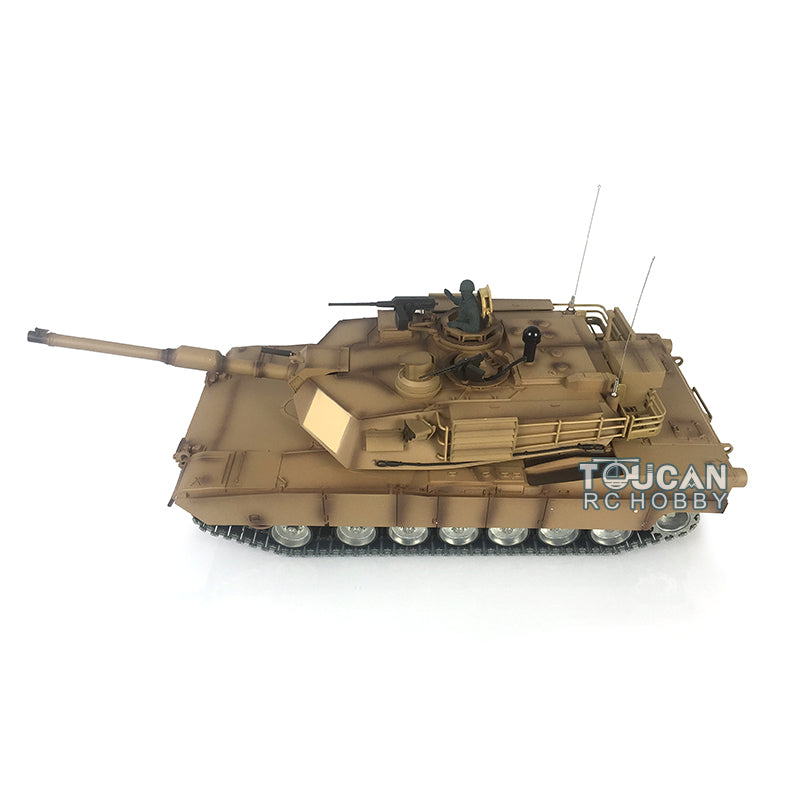 TOUCAN RC HOBBY Heng Long 1/16 TK7.0 USA Abrams M1A2 RTR RC Tank 3918 with 360 Degrees Turret Barrel Recoil BB IR Metal Double Rubber Pads Tracks Sprockets Idlers Road Wheels