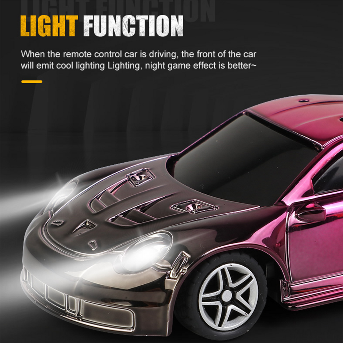 TOUCAN RC HOBBY HT Modell 1/43 RC-Rennwagen ferngesteuertes Elektrofahrzeug LED-Lichter RTR Ready-to-Run Mini für Kinder Erwachsene USB Typ-C