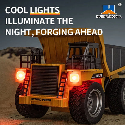 TOUCAN RC HOBBY HUINA 1/18 1533 1:18 RC Dump Truck Remote Control Tipper Car 2.4G Vehicles Assembled and Painted 28.5*15.5*16cm