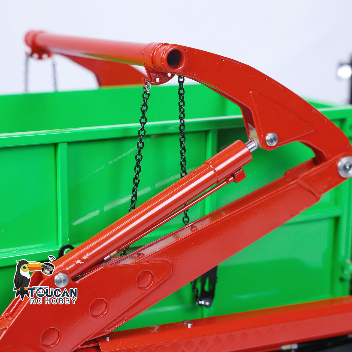 JXModel F2000 1/14 Metal RC Hydraulic Skip Loader 6x4 Swing Arm Dumper Truck