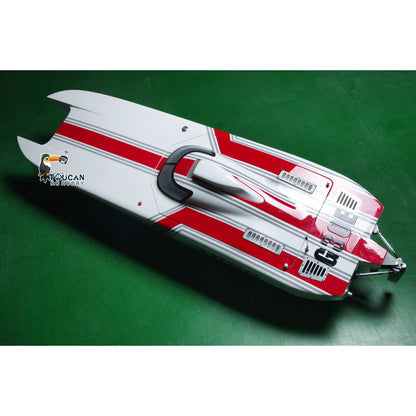 TOUCAN RC HOBBY DT G30E 30CC Para-Aramidfaser Benzin-Rennboot ARTR RC-Modell DIY mit Motorwellenhalterung und Wasserkühlung 1300*360*220mm 65-70km/h Ohne Fernsteuerung