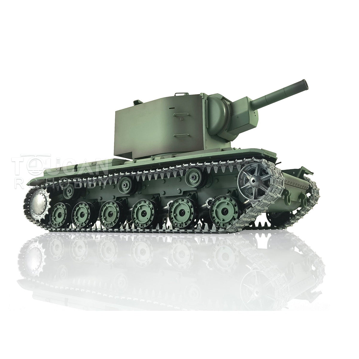 TOUCAN RC HOBBY Heng Long 1/16 TK7.0 Promotion Soviet KV-2 RTR RC Tank 3949 FPV Barrel Recoil 360 Degrees Turret Smoke IR BB Metal Tracks Sprockets Idlers Wheels Gearbox