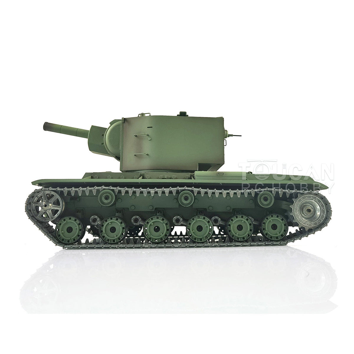 TOUCAN RC HOBBY Heng Long 1/16 TK7.0 Promotion Soviet KV-2 RTR RC Tank 3949 FPV Barrel Recoil 360 Degrees Turret Smoke IR BB Metal Tracks Sprockets Idlers Wheels Gearbox