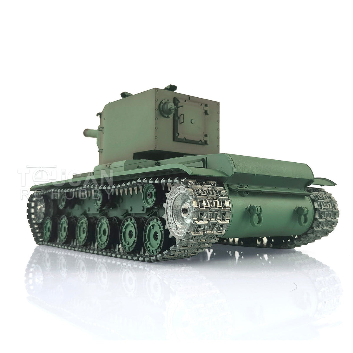 TOUCAN RC HOBBY Heng Long 1/16 TK7.0 Promotion Soviet KV-2 RTR RC Tank 3949 FPV Barrel Recoil 360 Degrees Turret Smoke IR BB Metal Tracks Sprockets Idlers Wheels Gearbox