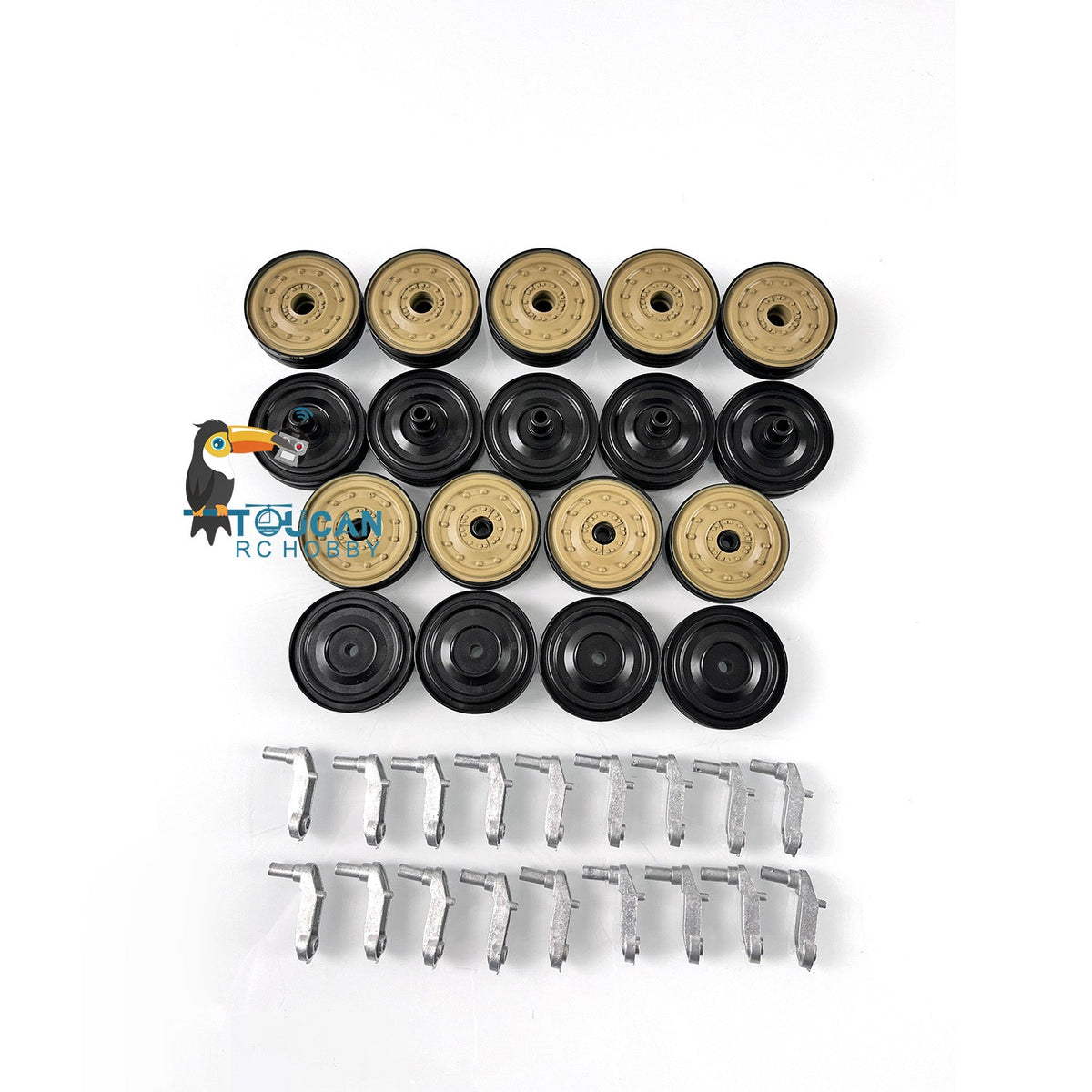 TOUCAN RC HOBBY Plastic Sprockets Road Wheels Idlers Accessories Pack Mud Plate Decal Tracks For Heng Long DIY 1/16 RC 3888A Tank Model Parts