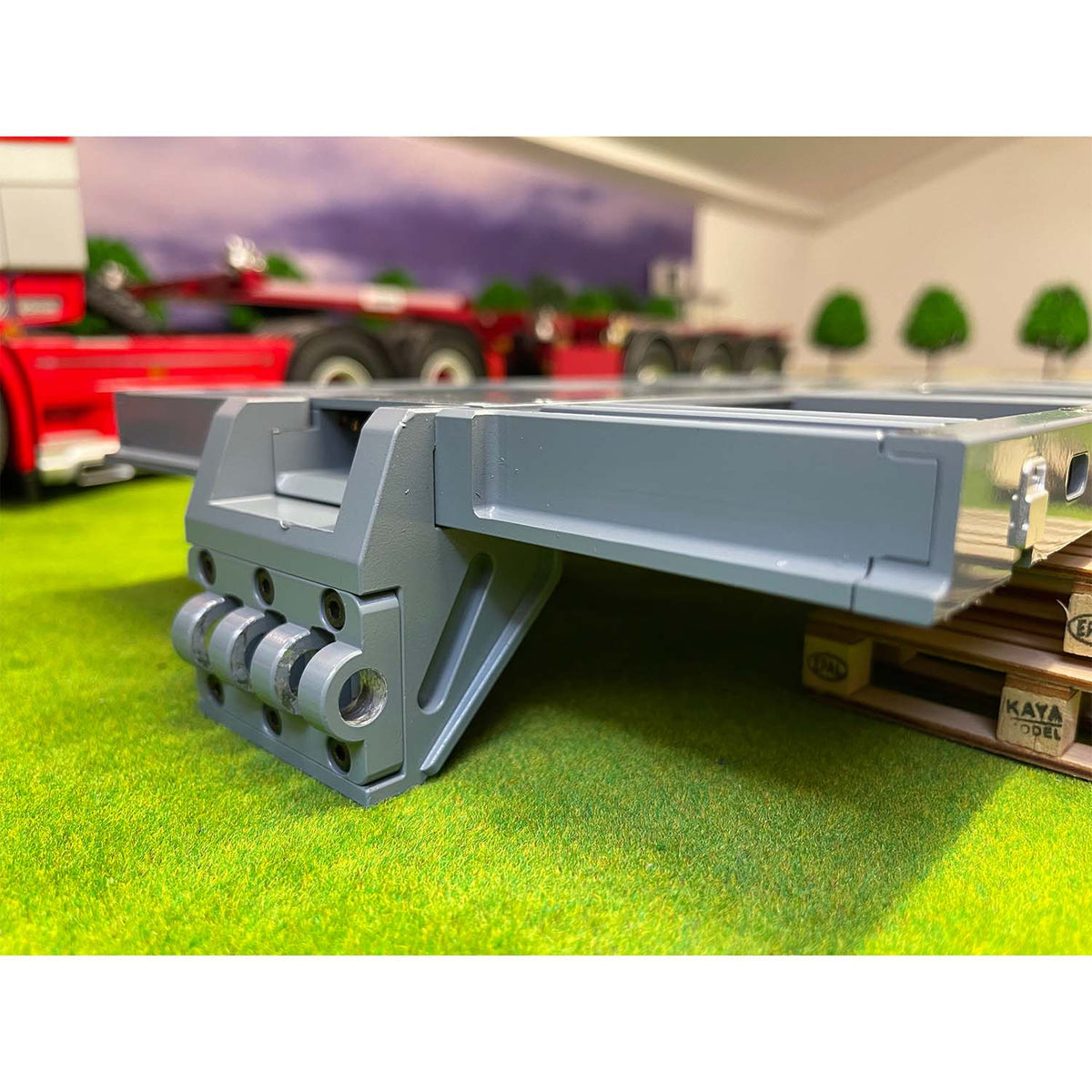 TOUCAN RC HOBBY NOOXION 1/14 Broshuis 2+5Axle Metal Heavy Trailer Flat Module for RC Tractor Truck Remote Control Excavator Loader Model