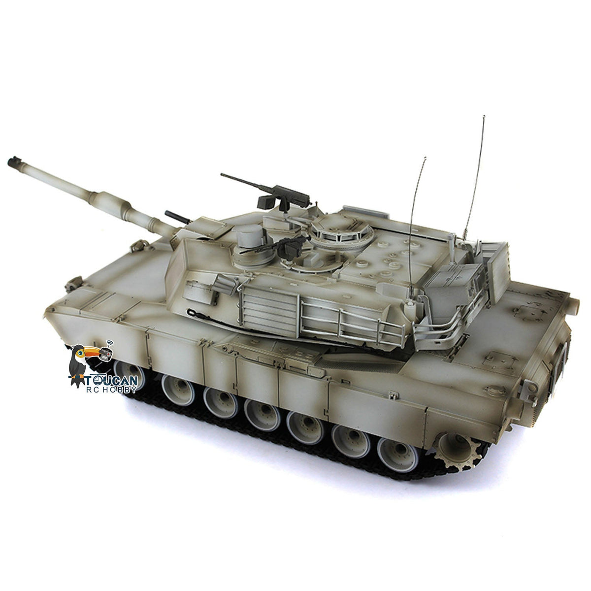 TOUCAN RC HOBBY Heng Long 1/16 RTR RC Tank 3918 M1A2 Abrams Full Metal Painted Chassis TK16 Mainboard IR Ver Smoke Upper Hull FS I6S 360 Turret