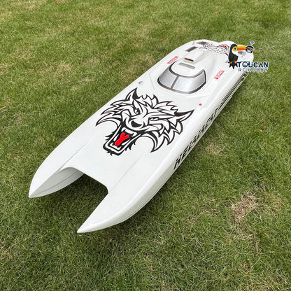 TOUCAN RC HOBBY DT G30E 30CC Prepainted Gasoline Racing KIT RC Boat Hull Fiber Glass DIY Model for Advanced Player 1300*360*220mm Present W/O Mount